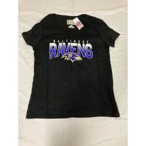 Baltimore Ravens Fanatics T-Shirt Black NFL Football Sports Women's Size Medium